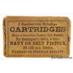  Post Civil War H.W. Mason 36 Cal Navy Combustible Ammo Packet Colt & Remington