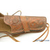 J. Nunez Mexican Tooled Leather Gun Belt Rig 22 Cal Right Hand Size 38