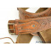J. Nunez Mexican Tooled Leather Gun Belt Rig 22 Cal Right Hand Size 38