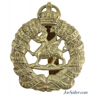 1st Battalion Monmouthshire Cap Badge "Flanders" Honors