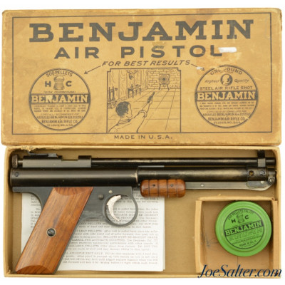  Pre WWII Boxed Benjamin Model 117 “Grass-Hopper” Lever Air Pistol 