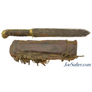 Antique M1860 Type Sword Theater Made Bowie Knife with Sheath Civil War