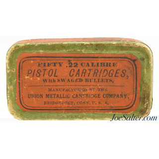 Early Union Metallic Cartridge Co. Orange Label Issue 22 Short Ammo  Swaged Bullet