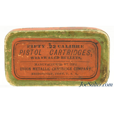 Early Union Metallic Cartridge Co. Orange Label Issue 22 Short Ammo  Swaged Bullet