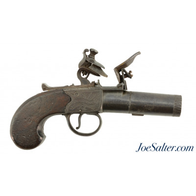 Large Bore 18th Century Flintlock Turn-Off Pistol by Jover & Son of London