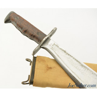 WWI US M1917 Bolo Knife & Scabbard Fayette R. Plumb Co. 1918