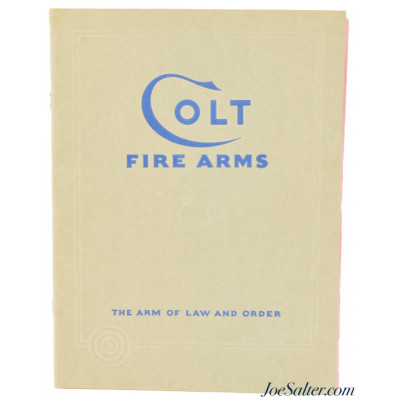 1931 Colt Firearms Arm of Law and Order Gun Catalog with Price List