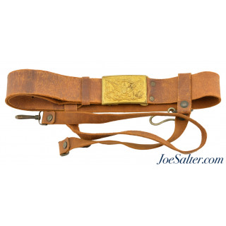 Spanish American War Era U.S. Military Sword Belt with Eagle Buckle