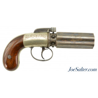 Beautiful Bar Hammer Pepperbox Pistol by J.C. Reilly of London