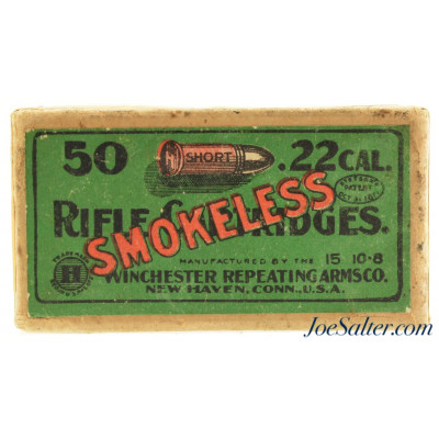 Winchester 22 Short Green & Red Smokeless Ammo Sealed
