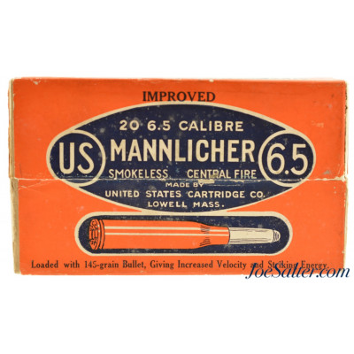 Colorful Full Box U.S. Cartridge Co. 6.5 Mannlicher Ammo