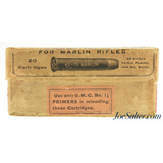 Rare UMC 45-70-405 Marlin BP Ammo Box 18 Rounds 405 Grain Flat Nose 