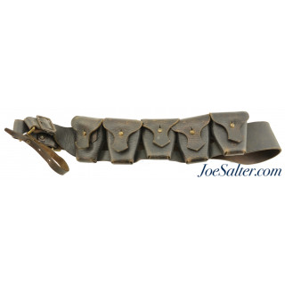 British P-1903 1922 Dated 5 Pouch Leather Bandoleer
