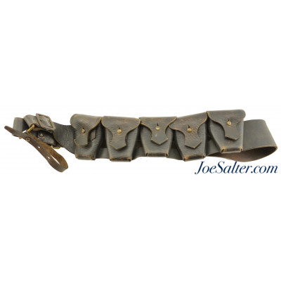 British P-1903 1922 Dated 5 Pouch Leather Bandoleer