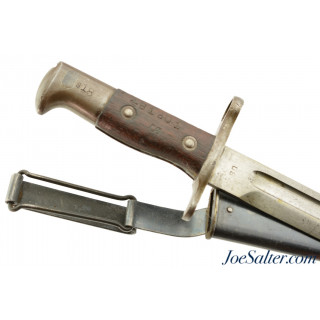1899 Dated Krag Bayonet & Steel Scabbard  W/ Late M1899 Belt Attchment