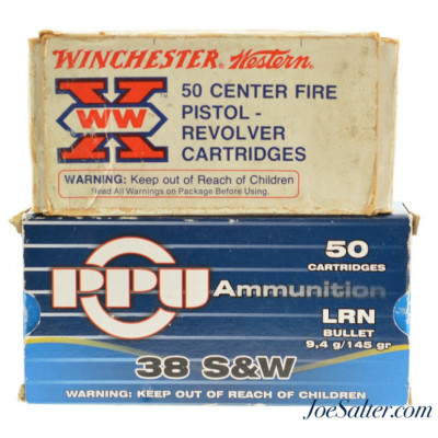 Shooter Lot of .38 S&W Ammo 100rnds
