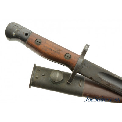 WWII Australian Pattern 1907 No. I Mk. III Rifle Bayonet w/ Scabbard