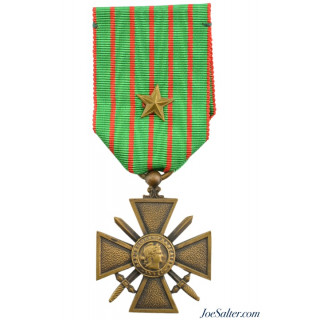 WWI French Croix de Guerre Medal 1914/1918 Bronze Star