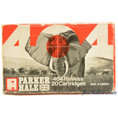 Parker Hale Elephant Box 404 Rimless Nitro Express Ammo Partial Collector Box