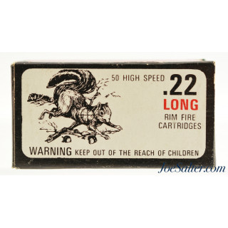 Gambles Hiawatha 22 Long Ammo Full 1970's Wild Game Issue Squirrel