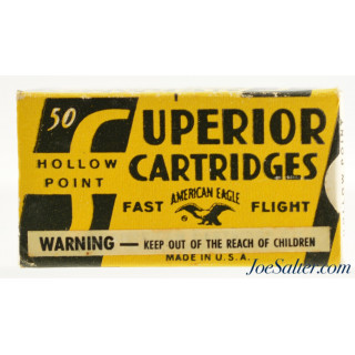  1962 Issue American Cartridge Co. Yellow Warning Issue 22 LR Hollow Point Ammo