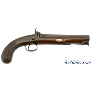 Large Bore London Percussion Traveling Pistol by Newman