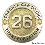 Vintage Checker Cab Co. Inc. Transportation Badge