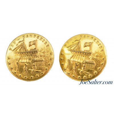 Pair of Civil War New Hampshire "Superior Quality" Buttons