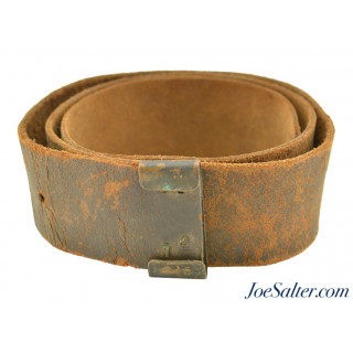 Original Civil War Enlisted Man's Buff Leather Waist Belt