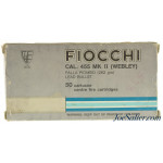  Full Box Fiocchi 455 MK II Webley Ammo 262 Gr Lead Round Nose 50 Rds