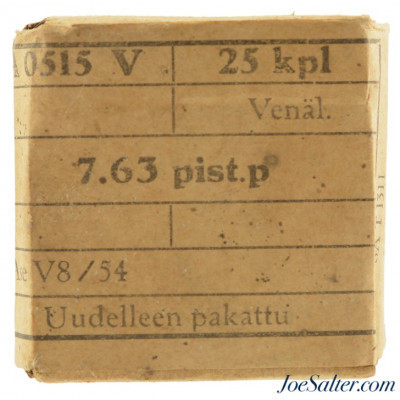 Finnish Repacked Russian 7.63mm Mauser Pistol 25rnds