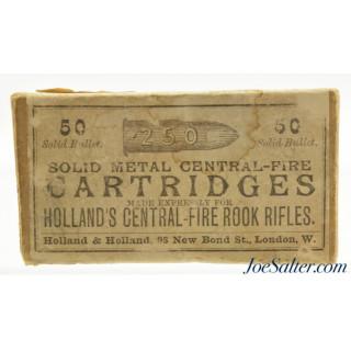  Scarce Partial Box 250 Rook Ammunition Holland & Holland 31 Rounds 