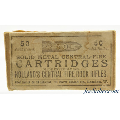  Scarce Partial Box 250 Rook Ammunition Holland & Holland 31 Rounds 