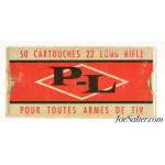  French 22 Long Rifle Ammo Cartoucherie Francaise Middle Issue Foreign Cartridge