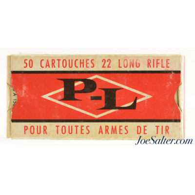  French 22 Long Rifle Ammo Cartoucherie Francaise Middle Issue Foreign Cartridge