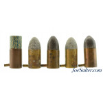 9mm Pinfire Collector Cartridge Lot 5 Rounds Eley, Braun & Bloem Ammo