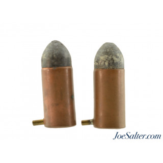 Two Rounds 12mm Long Pinfire Ammunition “H B Paris” Excellent