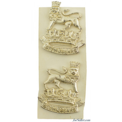 Duke Of Connaught's Royal Canadian 6Th Hussars Officer's Collar Badges