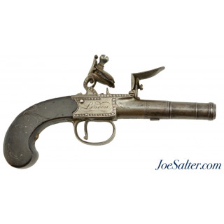 Very Nice London Iron-Frame Flintlock Turn-Off Pistol by Archer