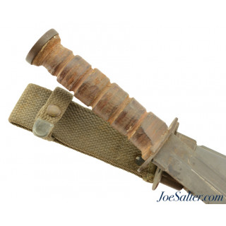 WWII USN Mk2 Fighting Knife and Sheath Robeson Cutlery (RCC)
