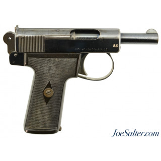 Documented City of London Police Issued Webley Metropolitan Police Model .32 Auto Pistol