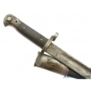 British Martini-Henry P-1887 MkII Sword Bayonet & Scabbard Nepal 
