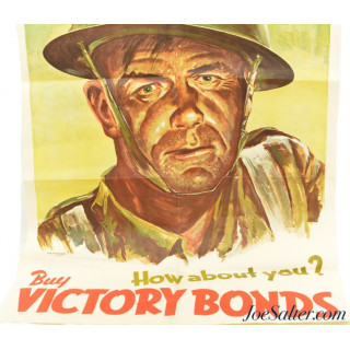 Scarce Original WW2 Canadian Buy Victory Bond "How About You?" Poster